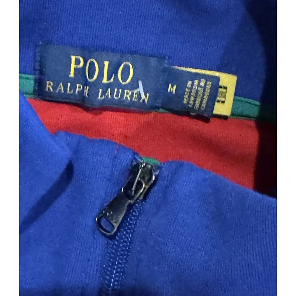 Polo Ralph Lauren Color Block Stadium Tennis Big Pony Jacket M Olympics RRL